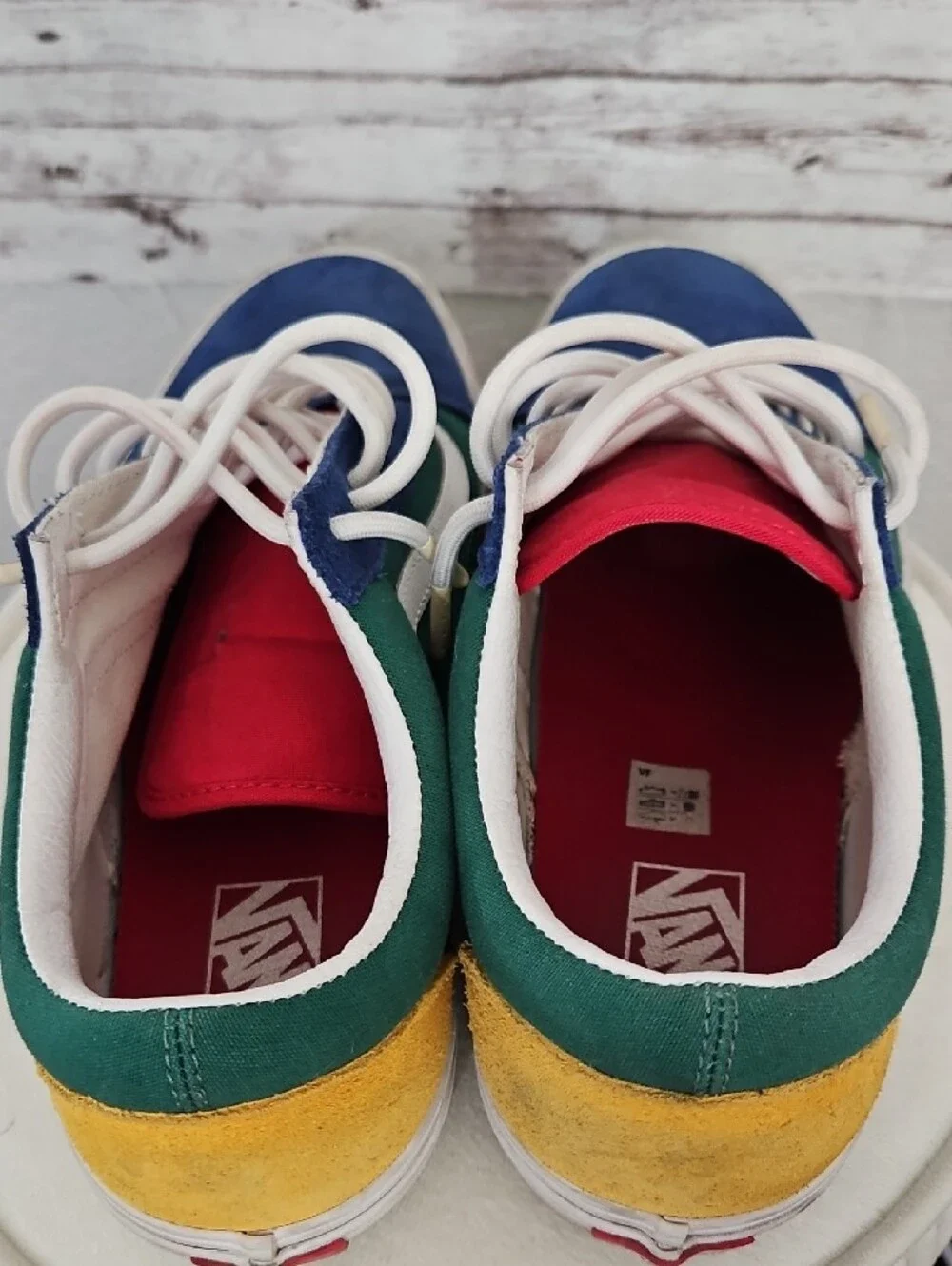 Vans Men's Multicolor Low-Top Sneakers - Blue, Green & Yellow